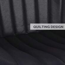 Nalupatio Conjunto de 2 sillas modernas para comedor, sillas de tela con respaldo curvo para cocina y comedor - Negro - Ver 7