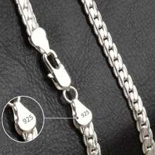 50cm 925 Sterling Silver Luxury Brand Design Noble Necklace Chain For Woman Men Fashion Wedding Engagement Jewelry