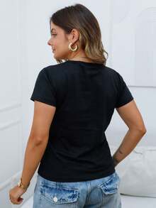 Women's Blouse I Never Walk Alone - A33 - 黑色 - 查看 2