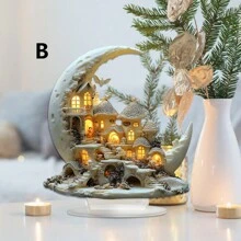 1 Piece, Acrylic Magic Cottage Decoration Ornament, 2D Bohemian Style, Suitable For Home, Office, Bedroom Bedside Tabletop Decoration Artwork Best