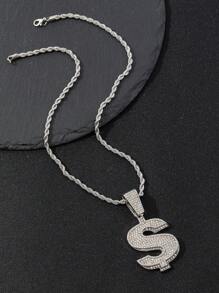 1 szt. Modny, wyjątkowy naszyjnik z kryształkami, odpowiedni dla mężczyzn i kobiet na co dzień/na ulicę, idealny prezent na Boże Narodzenie, Nowy Rok, Walentynki