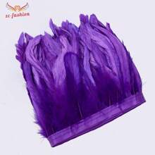 2M Lông đuôi gà trống màu 9-11 inch Băng ruy băng trang trí Lông chim trĩ đen dùng làm đồ thủ công Quần áo lễ hội Trang trí lông vũ Plumas - Nhiều màu - Xem 10