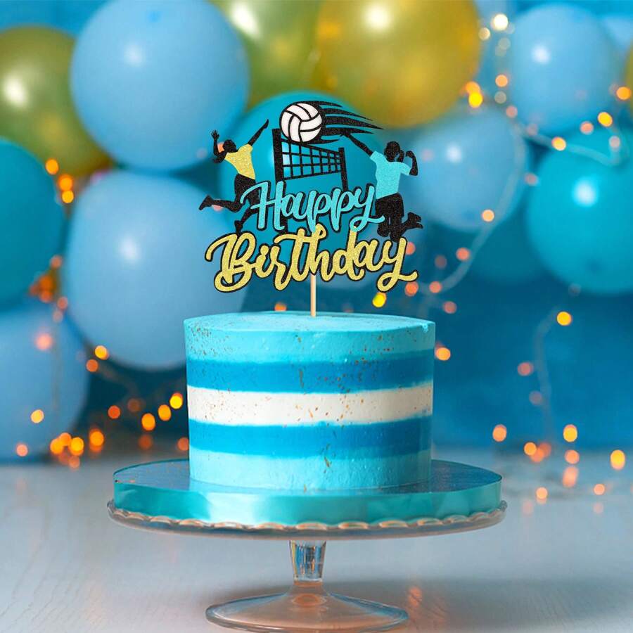 Volleyball Themed Cake Decorations For Birthday Cakes - Many - View 1