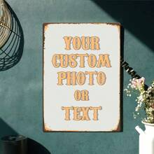 1 Stück personalisierte Metallblechplatte, individueller Hängedekoration, Personalisiere dein Foto, teile deine liebsten Erinnerungen und kostbaren Momente, perfektes Geschenk für Freunde und Familie, Wandkunst, Heimdekoration, geeignet für Zuhause, Bar, Café, Büro und Klassenzimmer, vielseitige Poster-Plakette - passend für Muttertag, Halloween, Weihnachten, Ostern, Hochzeit, Erntedankfest