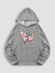 Women's All-Match Light Gray Drawstring Hoodie Loose Version Casual Street Sports Style Ladies Autumn And Winter New Oversize Sweatshirt Sweater