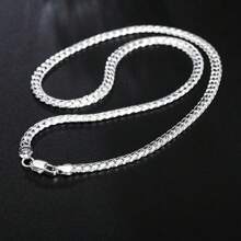 50cm 925 Sterling Silver Luxury Brand Design Noble Necklace Chain For Woman Men Fashion Wedding Engagement Jewelry