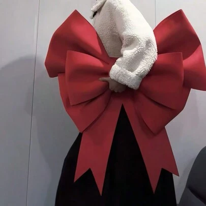 1 件超大粉色和红色蝴蝶结，适合所有场合的 DIY 巨型蝴蝶结，29.52 英寸/19.68 英寸/11.81 英寸蝴蝶结装饰，适用于婚礼拱门、新娘送礼会、派对、商店装饰、礼品包装、婚礼布置、生日、节日、室内和室外节日装饰道具、办公室装饰（材料包装需要手工制作）、婚礼装饰、家居装饰、房间装饰派对礼物新娘