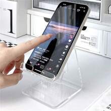 1 Giá đỡ điện thoại Acrylic trong suốt, Giá đỡ điện thoại để bàn phong cách tối giản, Phụ kiện trang trí sáng tạo, Thiết kế sạc tiện lợi & chống trượt, Thích hợp cho nhiều tình huống - Nhiều màu - Xem 1