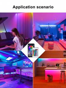 1 conjunto de tiras de luz LED RGB coloridas flexíveis, controle remoto de 24 teclas 5050 5V USB Power Edge Lighting, leve e fácil instalação, adequado para computador, TV, decoração de gabinete