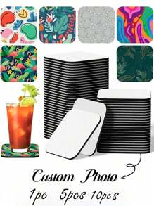 1 cái/5 cái/ 10 cáiĐế lót ly có ảnh tùy chỉnh, Đế lót ly có ảnh cá nhân, Đế lót ly vuông chịu nhiệt, Thảm trải bàn chống trượt tự làm, Thích hợp cho đám cưới, tiệc tùng, quầy bar, bàn cà phê, Quà tặng Giáng sinh cho gia đình, Quà tặng ngày lễ tình nhân cho bạn gái/bạn trai, Quà tặng sinh nhật cho bạn bè - Nhiều màu - Xem 2