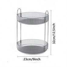 1PC Cosmetics Rotary Storage Rack, Vanity Bathroom Desktop Storage, Suitable For Dressing Table, Bathroom, Kitchen Placement, Rotating Makeup Organizer, 360° Rotating Skin Care Organizer, Bathroom Organizer - Multicolor - View 13