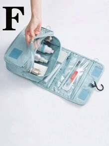 1 件悬挂式旅行洗漱包、夏季化妆品收纳包、防水浴室收纳包、化妆刷架、大容量化妆包、方便的旅行手提包，可装护肤品、化妆品、化妆刷、粉饼、口红，适用于海滩、学校、浴室、节日、情人节、圣诞节、母亲节，送给妈妈、家人、朋友的礼物，夏季必备 - 彩色 - 查看 15