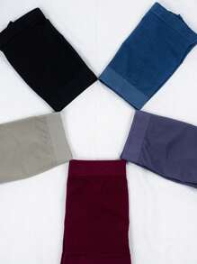 5 sztuk damskich bezszwowych i elastycznych, jednokolorowych, podnoszących majtki sportowe, wygodnych i oddychających, z niskim stanem