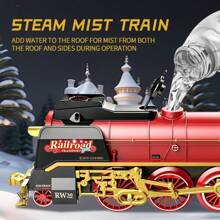 Hot New, Christmas Simulation Retro Training Suit, Super Endurance Training Toy, With Steam Locomotive, Truck And Track, Training With Realistic Smoking, Sound And Light, Christmas Training Toy Gift Suitable For Children Over 3 4 5 6 7 8 Years Old - Retro Steam Train [Christmas Gift Box Set] - View 9