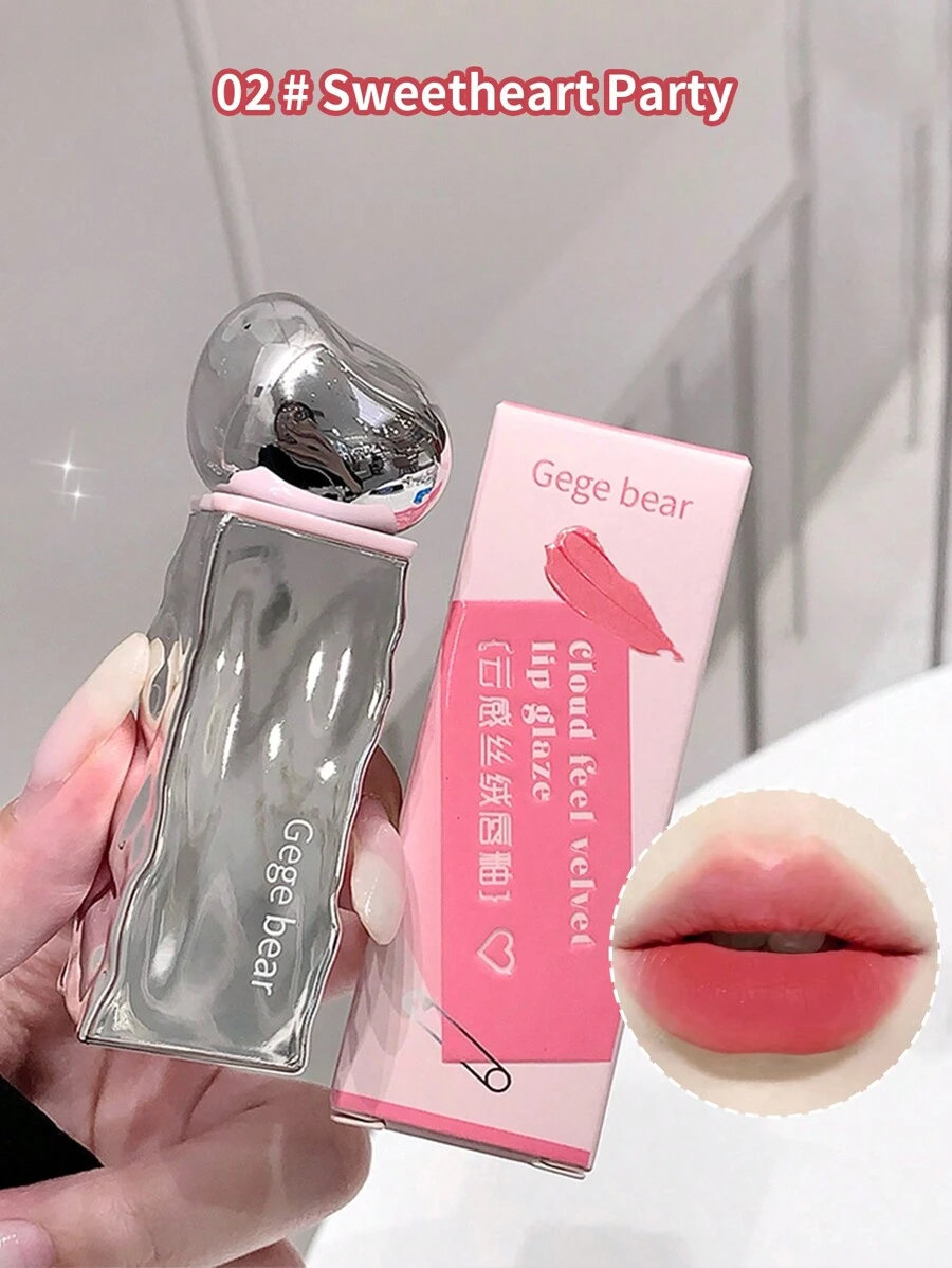 Gege Bear 1 件装哑光唇彩，色彩鲜艳，持久亮泽，不干燥，防晕染，适合日常使用