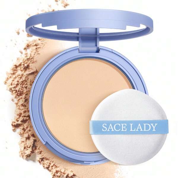 SACE LADY Face Powder Oil Control Matte Setting Powder Long Lasting Flawless Face Makeup With Mirror