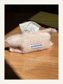 1 peça de saco de lenços de pano de penas de cor sólida, caixa de lenços de papel desenhada para casa - armazenamento de cabeceira, saco pendurado, decoração pendurada, pacote de lenços de papel, alta qualidade sem queda, decoração de mesa