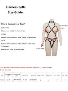1pc Women's Sexy Full Body Leather Bondage Lingerie Gothic Hollow Out Bondage Tie Down Cage Bodysuit