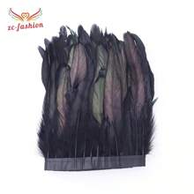 2M Lông đuôi gà trống màu 9-11 inch Băng ruy băng trang trí Lông chim trĩ đen dùng làm đồ thủ công Quần áo lễ hội Trang trí lông vũ Plumas - Nhiều màu - Xem 23