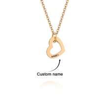 Colier personalizat din oțel inoxidabil gravat, 1-4 buc, colier cu nume, pandantiv cu inimă multistrat, farmec, plăcuță de nume pentru femei, bijuterii, ornament de sărbători, cadouri pentru prietenă, colier elegant personalizat, cadouri aniversare, cadouri de familie, cadouri de Paște, cadouri de Ziua Mamei, cadou de Ziua Femeii, coliere personalizate gravate la modă, ținută vintage