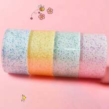 粘性可吹泡泡胶带彩色闪光双面高粘纳米泡泡胶带DIY工艺品制作捏泡泡返校 - 彩色 - 查看 1