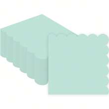 20 件/40 件/120 件，鸡尾酒餐巾，扇形餐巾 6.5 X 6.5 英寸一次性纸巾渐变色餐巾带扇形边缘，适用于晚餐婚礼生日派对用品，淡色彩虹 - 彩色 - 查看 18