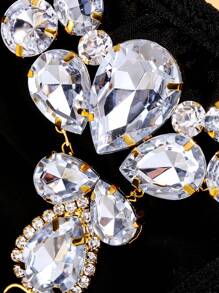 1 件钻石装饰内裤，适合女性日常佩戴，可作为珠宝配饰，适合夏季海滩，Y2K 风格