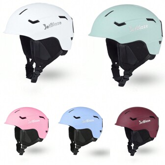JetBlaze Ski Helmet, Snowboard Helmet, Snowsports Helmet, PC Shell, Shock Absorbing EPS Core, Individual Vents, Size Adjustable, Available In Two Liner Sizes, Removable Ear Pads