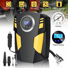 150 PSI Auto-Luftpumpe, Luftkompressor, Reifenfüller, tragbarer Luftkompressor, Luftpumpe für Autoreifen, LED-Licht, 12 V, tragbare Mini-Luftreifenpumpe mit Digitalanzeige für Auto, Motorrad, Fahrrad, Bälle