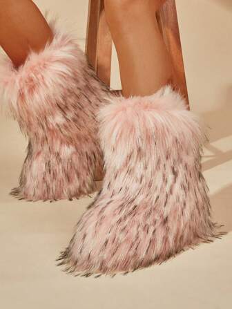 2025 New Women Snow Boots, Warm Fashion Casual Thermal Lined Slip Resistant Mid-Calf Boots