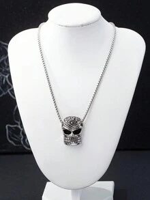 1 件欧美风格夸张骷髅项链，适合男士日常佩戴，嘻哈风格 - 骷髏頭b - 查看 1