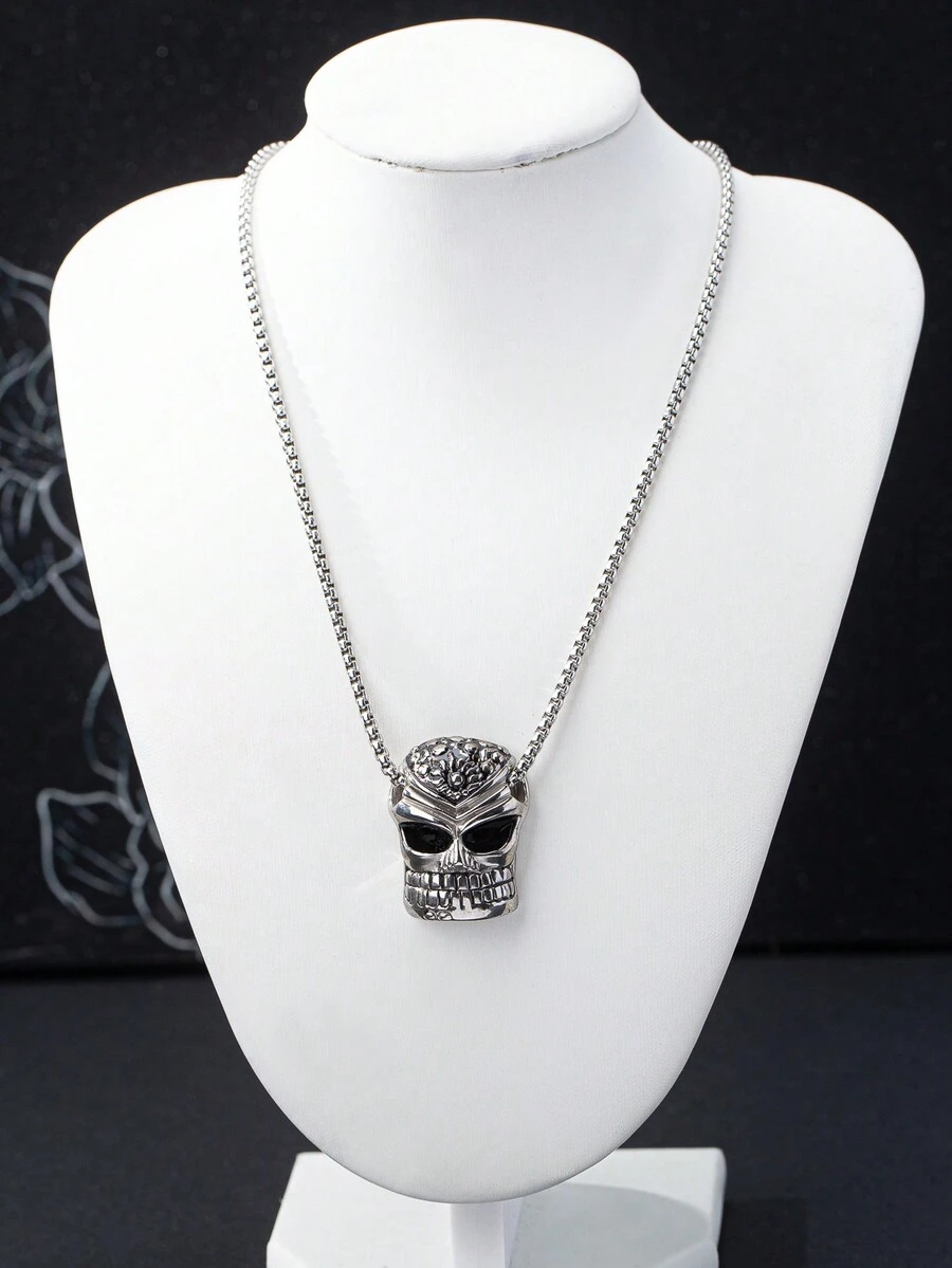 1 件欧美风格夸张骷髅项链，适合男士日常佩戴，嘻哈风格 - 骷髏頭b - 查看 1