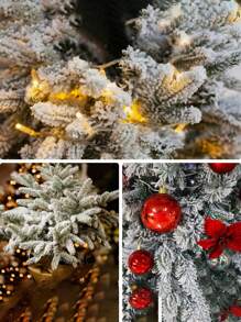 20 sztuk/10 sztuk-sztuczne świąteczne igły sosnowe akcesoria trójzębne igły sosnowe choinka DIY dekoracja do domu i ogrodu, płatek śniegu trójzębne igły sosnowe, dekoracja świąteczna, zawieszka do dekoracji choinki, dekoracja domu, śnieg mrożone sztuczne gałęzie sosny igły cedru boże narodzenie pseudo zielone sosny spray picks do majsterkowania wieniec wieniec dekoracja świąteczna domowa dekoracja świąteczna