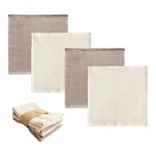 4pcs Set Mixed Color Solid Waffle Texture Dish Cloths/Cleaning Rags/Kitchen Towels, Fluffy Soft Absorbent Cleaning Cloths, Suitable For Washing Dishes, Household Cleaning, Housewarming Gifts