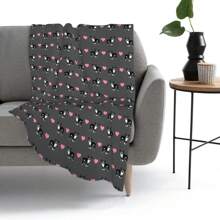 Plush Fluffy Throw Blanket Cute Manatee Sea Animals Starfish Bed Blanket For Familys Girls Teens Smooth Soft Flannel Blanket For Sofa Chair Office Travel Camping Outdoor Home Decor 50"X60"