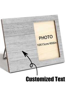 1PC Personalized Photo Frame, Customized Text Photo Frame, Fits 4x6 Inch Photo On Desk Wooden Photo Prints For Family Couple Friend, Custom Text Gifts Birthday Graduation,Multi-Functional,Durable,Waterproof,Anti-Mold,Reusable,Ornamental,Cute,Stylish,Exquisite,Adorable,Tidy,High-Quality,Modern,Custom,Personalized,Unique,Ideal Gifts For Him,Ideal Gifts For Her,Her,Boyfriend,Girlfriend,Mom,Dad,Family,Friends,Daughter,School Students,Kitchen,Dining Room,Bathroom,Living Room,Bedroom,School,Office,Tea Room,Home,Garden,Festive Calendar