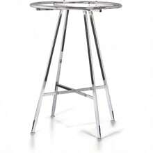 Chrome 36" Round Clothing Rack Height 48 - 72" H Leveler Glides Garment,Spring,Minimalist,Summer Tops