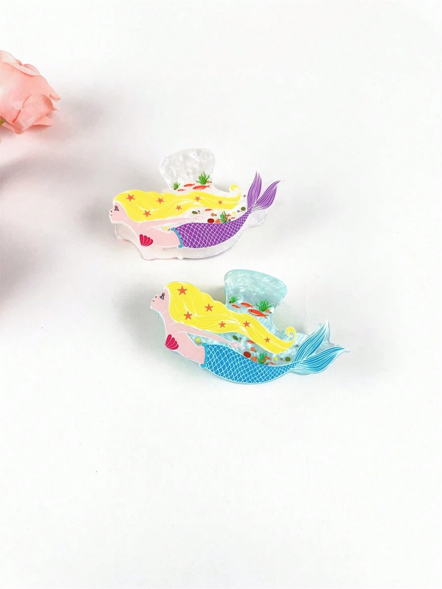 1 kẹp tóc đuôi cá cho nữ, kẹp tóc Ocean Series dùng để búi tóc, phụ kiện tóc - Nhiều màu - Xem 1