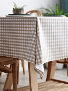1 Pc Waterproof And Oilproof Pvc Checked Tablecloth For Home, No Need To Wash, One Table Cloth In Popular Ins Style For Coffee Table - Multicolor - View 2