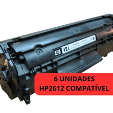 6 UNIDADES Toner Compatível HP2612 Novo Lacrado LaserJet 1010 – 1012 – 1015 – 1018 – 1022 – 1022N – 1022NW – 1020 – 3015MFP – 3020MFP – 3030MFP – 3050MFP – 3052MFP – 3055MFP – 3050Z – M1005MFP – LBP2900 – LBP3000