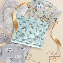 Cozy Touch 3/4 Pieces Lightweight Flannel Bedding Sheet Sets,Utra-Soft Easy Care With 12"-14"Deep Pockets,Multi-Ink Printed Home Textile Fits Diverse Home Decor,3 Pieces Set For Twin Size And 4 Pieces Set For QUEEN-KING-CAL KING Size - Con gấu - Xem 5