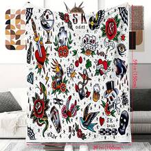 Chăn bông phong cách Bohemian - Vỏ bọc ghế sofa bốn mùa mềm mại và ấm cúng, Quà tặng cá nhân hóa với họa tiết hình học và hoa, Bộ đồ giường bằng polyester dệt kim nhẹ có thể giặt bằng máy, Chăn trang trí cổ điển đa năng - nhiều màu - Xem 4