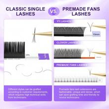 16Rows NAGARAKU Classic Individual Eyelash Extension Lashes Matte Black Professional Soft Natural Volume Lashes Extension Lash Clusters, Eyelash Clusters, Individual Eyelashes, Lashes, Fake Lashes - Black - View 6