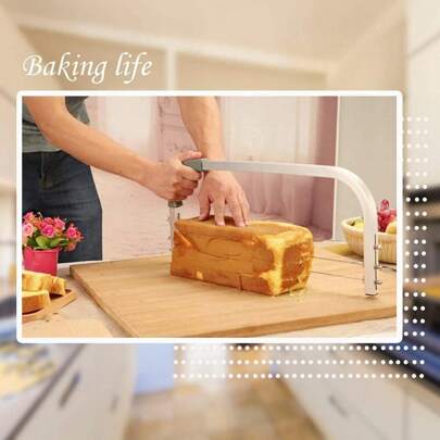  CNCEST Kuchenschneider, Verstellbar 3 Klingen Tortenbodenschneider Kuchenschneider Kuchensäge Messer für Pâtisserie