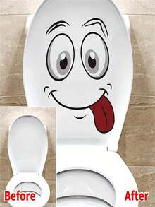 海贼王卡通搞笑表情马桶盖贴纸 粘贴式浴室贴纸 创意马桶盖 塑料材质 无需电源 浴室装饰 - 多 顏 色 - 查看 8