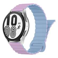 Silicone Magnetic Watch Bands Compatible With Samsung Galaxy Watch 6/5/4 Band 40mm 44mm/Watch 6 Classic Band 43mm 47mm/Watch 5 Pro 45mm/Watch 4 Classic, 20mm 22mm Silicone Magnetic Sport Strap For Women Men - 20mm - View 15