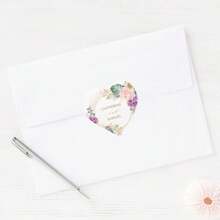 Gepersonaliseerde bloemenstickers voor bruiloften - Aanpasbare labels om namen en data toe te voegen aan bedankjes, uitnodigingen en geschenkdozen, perfect om een uniek tintje te creëren op uw grote dag