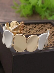 1 件简约闪亮金属表带，兼容 Apple Watch 系列，38mm/40mm/41mm/42mm/44mm/45mm/49mm，时尚女士腕带适用于 Apple Watch Ultra 2、SE 9、8、7、SE 6、5、4、3、2、1，礼物 - 混合色 - 查看 2