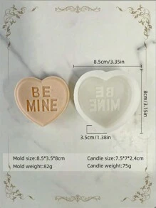 浪漫心形求婚硅胶模具组合，情人节周年烛光晚餐，餐桌装饰，完美芳香疗法和装饰石膏创作，手工皂制作模具 - 白色 - 查看 12