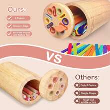 Juguetes Montessori para niños de 1 a 3 años, palitos de colores de madera para clasificar colores, juguetes de aprendizaje para niños pequeños, juego de emparejamiento sensorial para bebés, regalos para niños y niñas